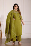 Stylish Anarkali Kurti Set with Plazo & Dupatta