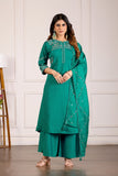 Stylish Anarkali Kurti Set with Plazo & Dupatta