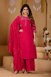Stylish Anarkali Kurti Set with Plazo & Dupatta
