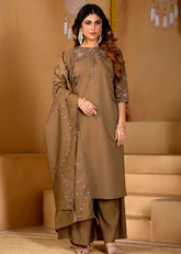 Stylish Anarkali Kurti Set with Plazo & Dupatta