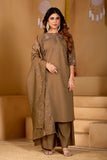 Stylish Anarkali Kurti Set with Plazo & Dupatta