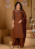 Stylish Anarkali Kurti Set with Plazo & Dupatta