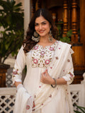 Elegant Straight Kurti Pant Dupatta Set