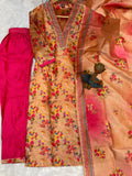 Elegant Straight Kurti Pant Dupatta Set