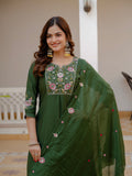 Elegant Straight Kurti Pant Dupatta Set