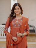 Elegant Straight Kurti Pant Dupatta Set