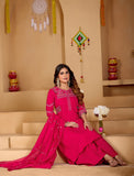 Stylish Anarkali Kurti Set with Plazo & Dupatta