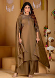Stylish Anarkali Kurti Set with Plazo & Dupatta