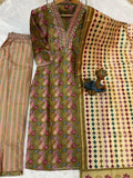 Elegant Straight Kurti Pant Dupatta Set
