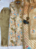 Elegant Straight Kurti Pant Dupatta Set