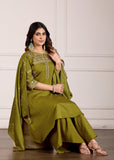 Stylish Anarkali Kurti Set with Plazo & Dupatta