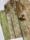 Elegant Straight Kurti Pant Dupatta Set