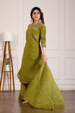 Stylish Anarkali Kurti Set with Plazo & Dupatta