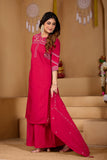 Stylish Anarkali Kurti Set with Plazo & Dupatta