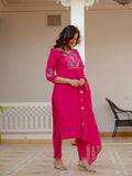 Elegant Straight Kurti Pant Dupatta Set