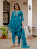 Elegant Straight Kurti Pant Dupatta Set