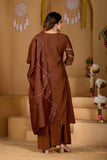 Stylish Anarkali Kurti Set with Plazo & Dupatta