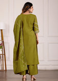 Stylish Anarkali Kurti Set with Plazo & Dupatta