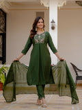 Elegant Straight Kurti Pant Dupatta Set