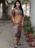 Multi checks Printed Cotton Casual Outwear Cord set