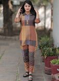 Multi checks Printed Cotton Casual Outwear Cord set