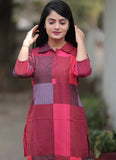 Multi checks Printed Cotton Casual Outwear Cord set