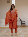 Elegant Straight Kurti Pant Dupatta Set