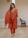 Elegant Straight Kurti Pant Dupatta Set