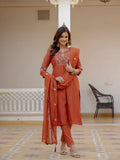 Elegant Straight Kurti Pant Dupatta Set