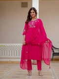 Elegant Straight Kurti Pant Dupatta Set