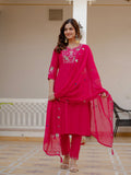 Elegant Straight Kurti Pant Dupatta Set