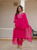 Elegant Straight Kurti Pant Dupatta Set