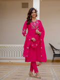 Elegant Straight Kurti Pant Dupatta Set