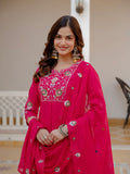 Elegant Straight Kurti Pant Dupatta Set