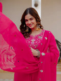 Elegant Straight Kurti Pant Dupatta Set