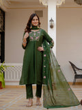 Elegant Straight Kurti Pant Dupatta Set