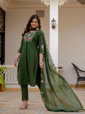 Elegant Straight Kurti Pant Dupatta Set