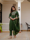 Elegant Straight Kurti Pant Dupatta Set