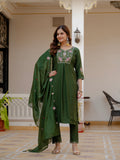 Elegant Straight Kurti Pant Dupatta Set