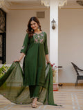 Elegant Straight Kurti Pant Dupatta Set