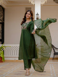 Elegant Straight Kurti Pant Dupatta Set