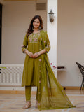 Elegant Straight Kurti Pant Dupatta Set