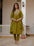 Elegant Straight Kurti Pant Dupatta Set