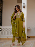 Elegant Straight Kurti Pant Dupatta Set