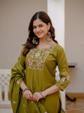 Elegant Straight Kurti Pant Dupatta Set