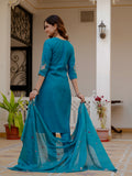 Elegant Straight Kurti Pant Dupatta Set