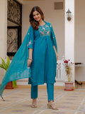 Elegant Straight Kurti Pant Dupatta Set