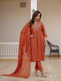 Elegant Straight Kurti Pant Dupatta Set