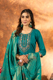 Elegant Straight Kurti Pant Dupatta Set