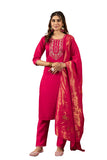 Elegant Straight Kurti Pant Dupatta Set